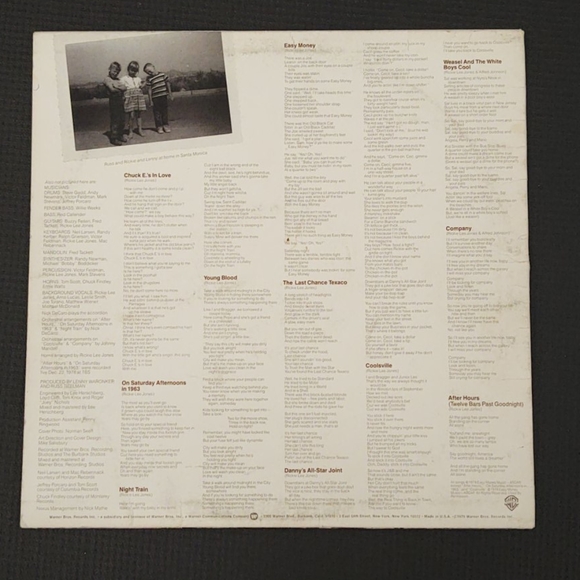 Ricky Lee Jones Vintage Vinyl record 1978 1979 - Picture 5 of 5